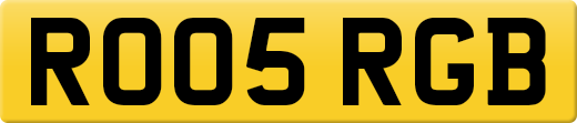 RO05 RGB private number plate
